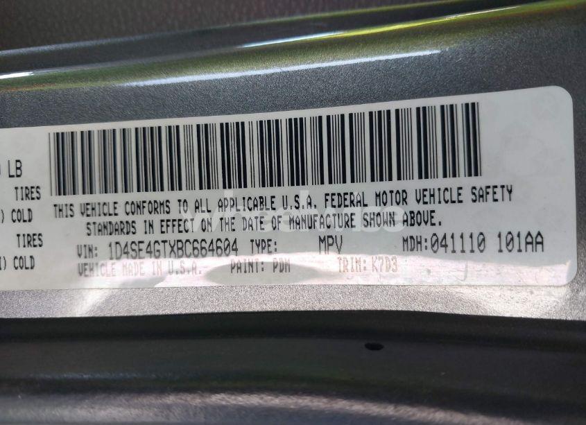 Photo 9 of 2011 Dodge Durango CREW (VIN 1D4SE4GTXBC664604)