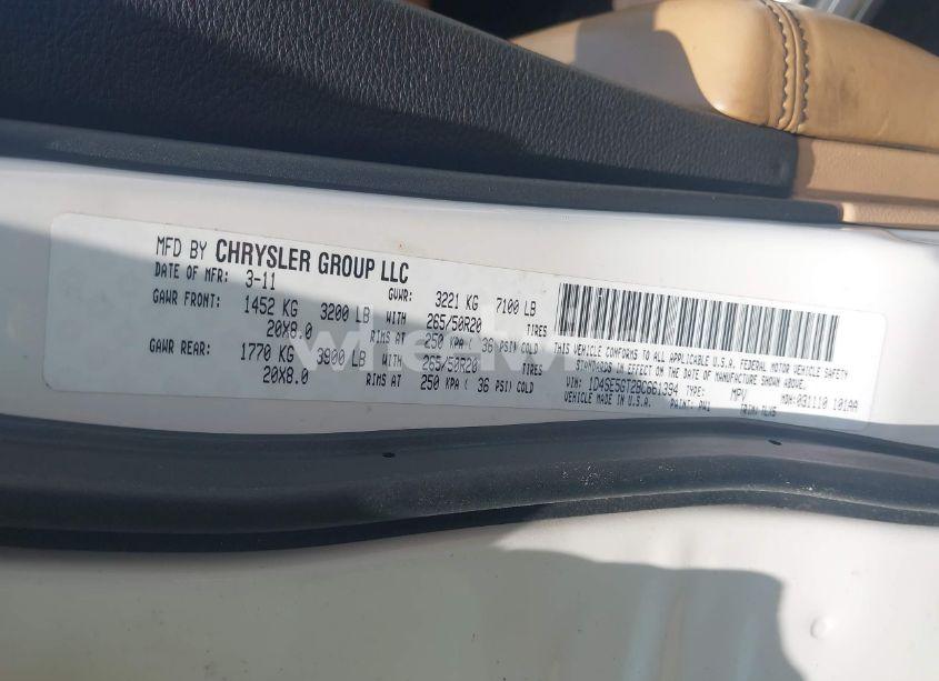 Photo 9 of 2011 Dodge Durango CITADEL (VIN 1D4SE5GT2BC661394)