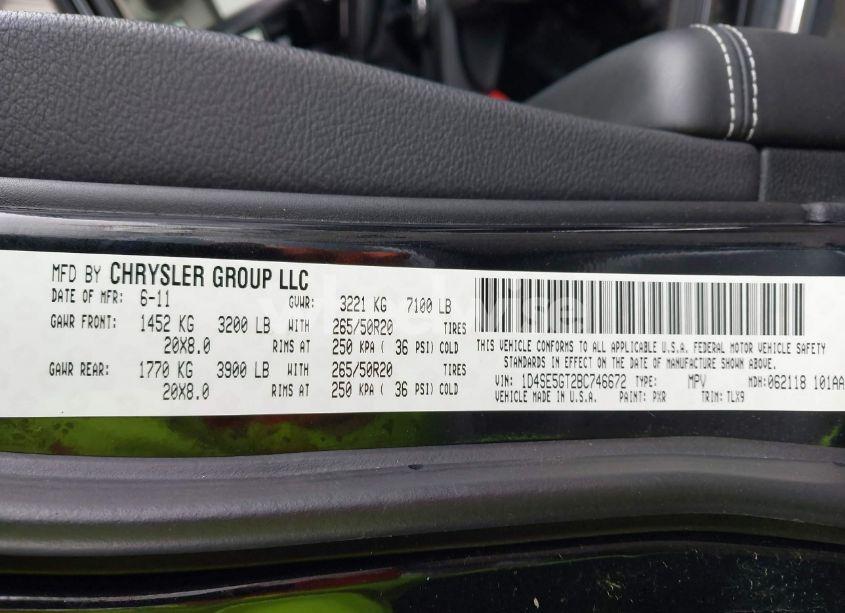 Photo 9 of 2011 Dodge Durango CITADEL (VIN 1D4SE5GT2BC746672)