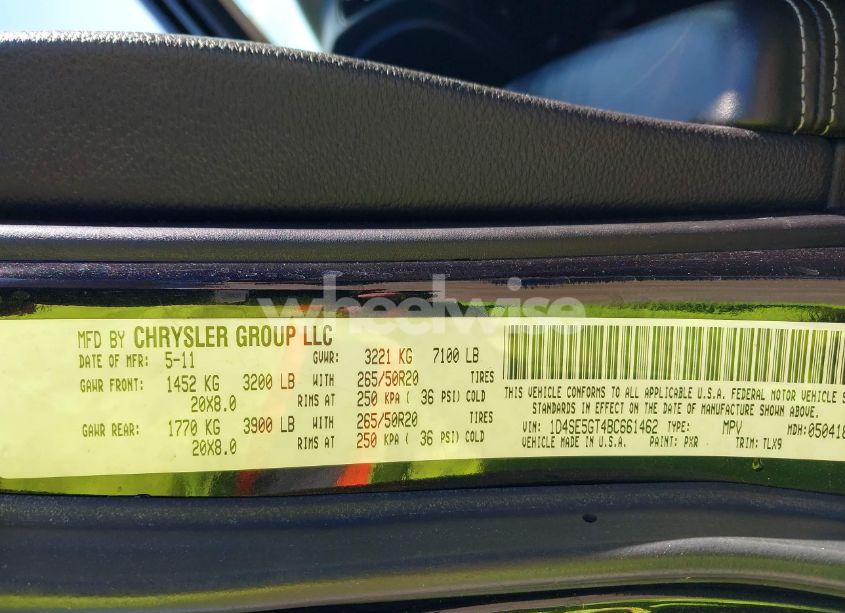 Photo 9 of 2011 Dodge Durango CITADEL (VIN 1D4SE5GT4BC661462)
