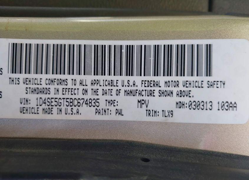 Photo 9 of 2011 Dodge Durango CITADEL (VIN 1D4SE5GT5BC674835)