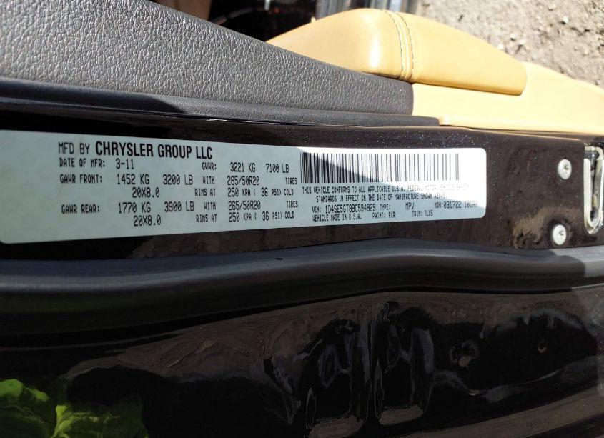 Photo 9 of 2011 Dodge Durango CITADEL (VIN 1D4SE5GT8BC594929)