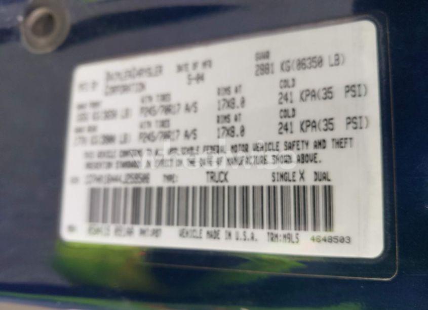 Photo 9 of 2004 Dodge Ram 1500 SLT/LARAMIE (VIN 1D7HA16N44J259508)