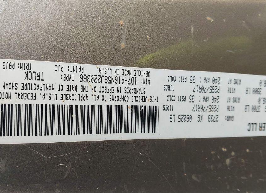 Photo 9 of 2008 Dodge Ram 1500 ST/SXT (VIN 1D7HA16N58J220366)