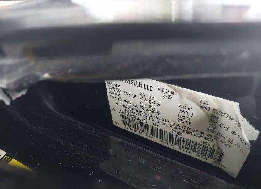 Photo 9 of 2008 Dodge Ram 1500 LARAMIE (VIN 1D7HA18208S563423)