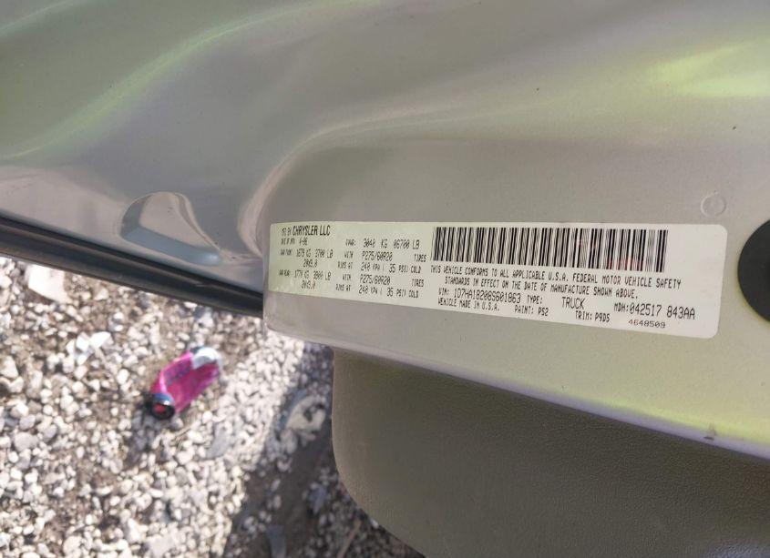 Photo 9 of 2008 Dodge Ram 1500 SLT (VIN 1D7HA18208S601863)