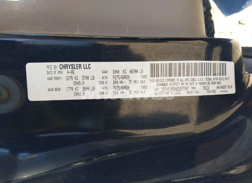 Photo 9 of 2008 Dodge Ram 1500 SLT (VIN 1D7HA18248S597347)