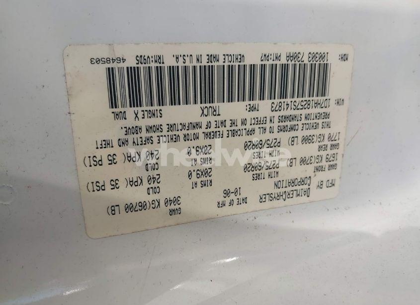 Photo 9 of 2007 Dodge Ram 1500 SLT (VIN 1D7HA18257S141873)