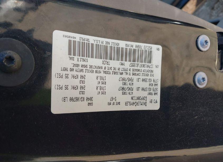 Photo 9 of 2007 Dodge Ram 1500 ST (VIN 1D7HA18K07J618957)