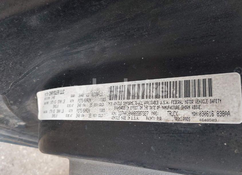 Photo 9 of 2008 Dodge Ram 1500 SLT (VIN 1D7HA18N08S587327)