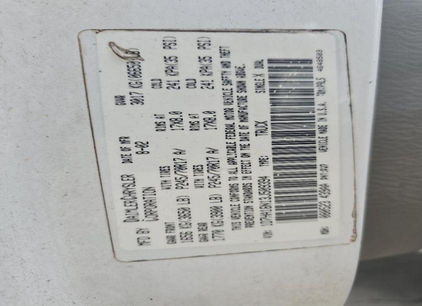 Photo 9 of 2003 Dodge Ram 1500 SLT/LARAMIE/ST (VIN 1D7HA18N13J509394)