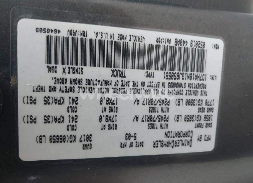 Photo 9 of 2003 Dodge Ram 1500 SLT/LARAMIE/ST (VIN 1D7HA18N13J658551)