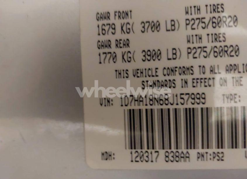 Photo 9 of 2008 Dodge Ram 1500 SLT (VIN 1D7HA18N68J157999)