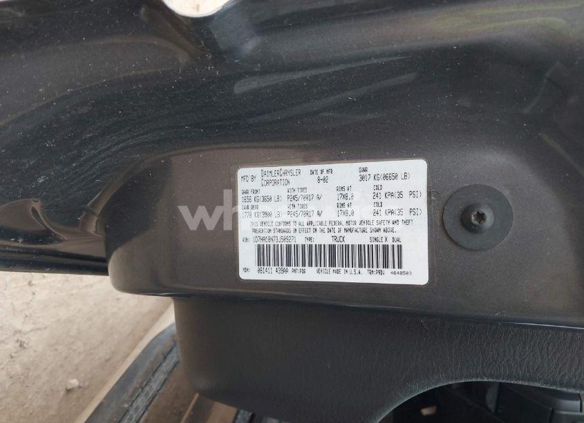 Photo 9 of 2003 Dodge Ram 1500 SLT/LARAMIE/ST (VIN 1D7HA18N73J509271)