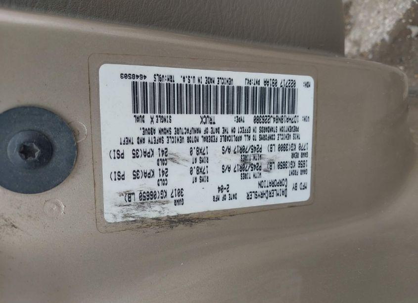 Photo 9 of 2004 Dodge Ram 1500 SLT/LARAMIE (VIN 1D7HA18N84J226380)