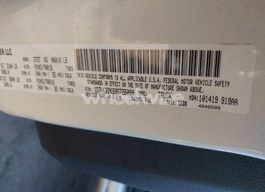 Photo 9 of 2009 Dodge Dakota ST (VIN 1D7HE22K69S726080)