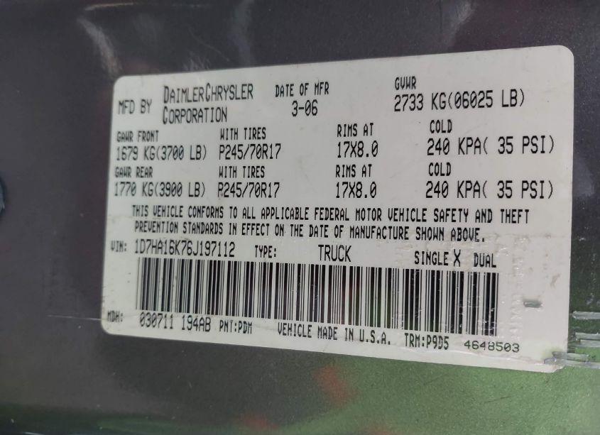 Photo 9 of 2005 Dodge Ram 1500 SLT/LARAMIE (VIN 1D7HU16D05J566481)