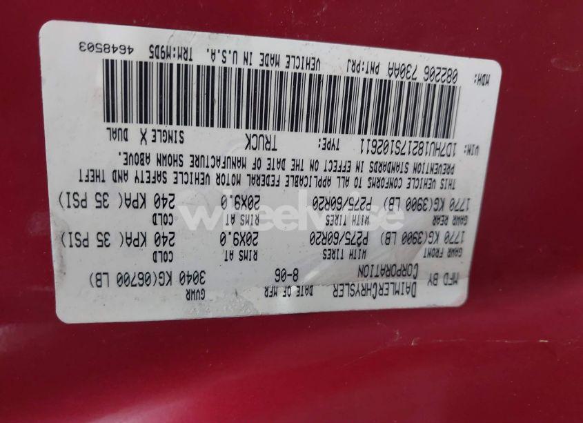 Photo 9 of 2007 Dodge Ram 1500 SLT/TRX4 OFF ROAD/SPORT (VIN 1D7HU18217S102611)