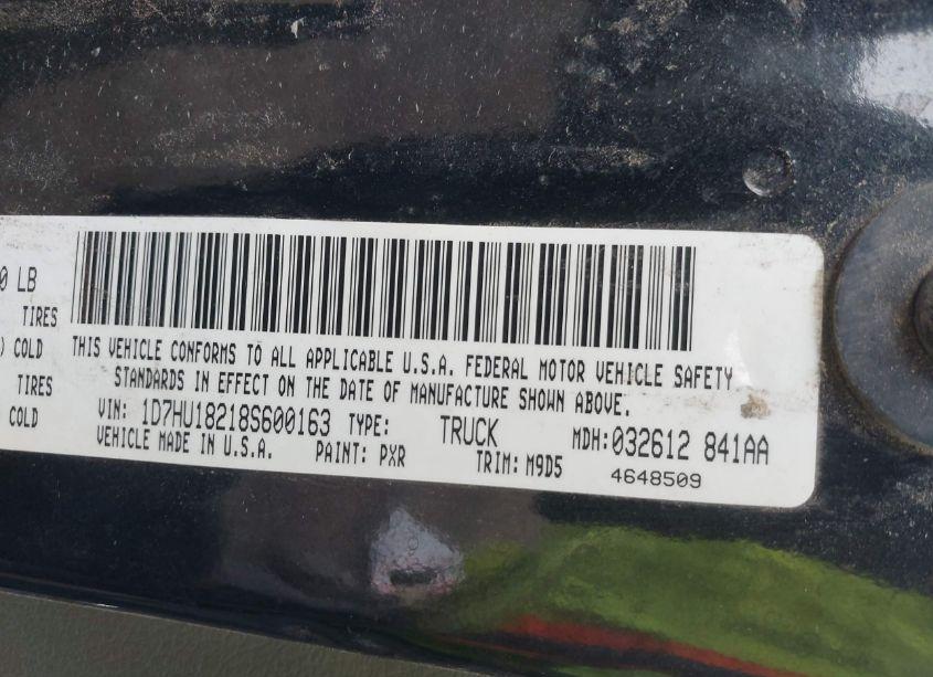 Photo 9 of 2008 Dodge Ram 1500 SLT (VIN 1D7HU18218S600163)