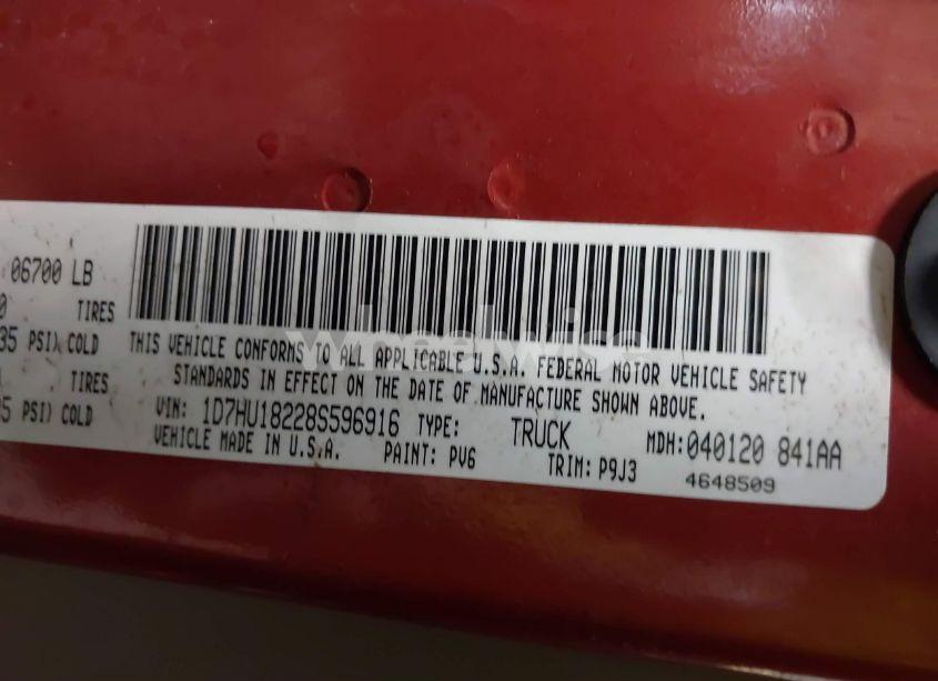 Photo 9 of 2008 Dodge Ram 1500 SLT (VIN 1D7HU18228S596916)