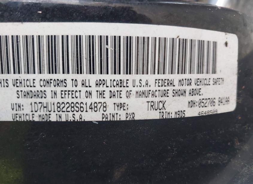 Photo 9 of 2008 Dodge Ram 1500 SLT (VIN 1D7HU18228S614878)