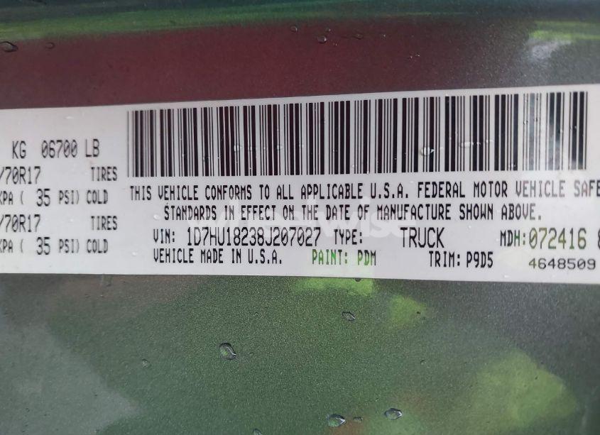 Photo 9 of 2008 Dodge Ram 1500 ST/SXT (VIN 1D7HU18238J207027)