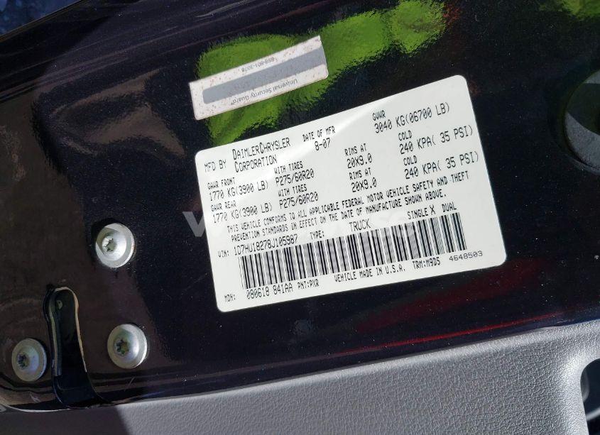 Photo 9 of 2008 Dodge Ram 1500 SLT (VIN 1D7HU18278J105987)
