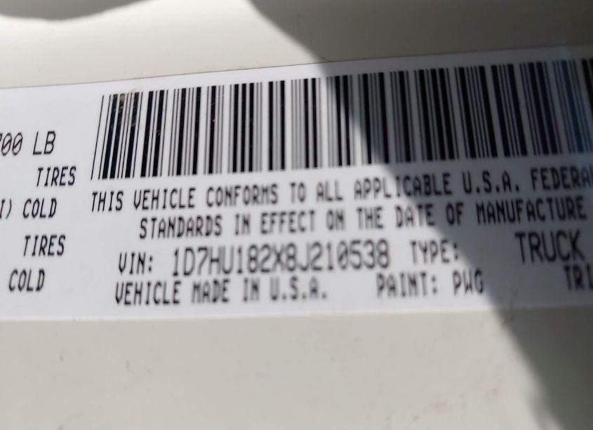 Photo 9 of 2008 Dodge Ram 1500 SLT (VIN 1D7HU182X8J210538)