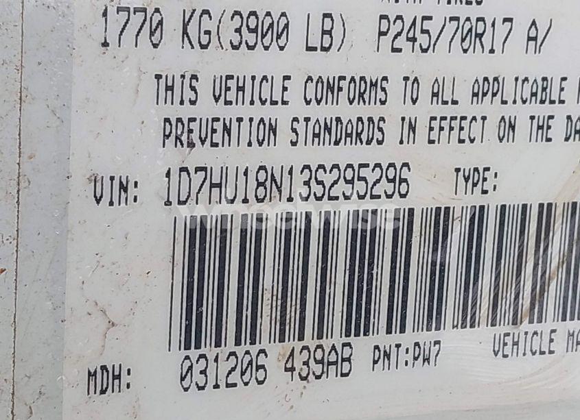 Photo 9 of 2003 Dodge Ram 1500 SLT/LARAMIE/ST (VIN 1D7HU18N13S295296)