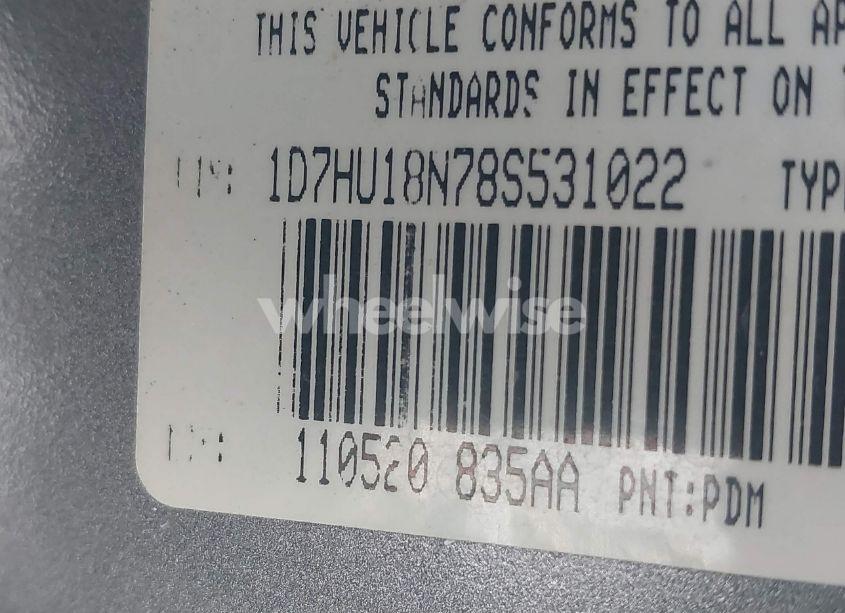 Photo 9 of 2008 Dodge Ram 1500 ST/SXT (VIN 1D7HU18N78S531022)