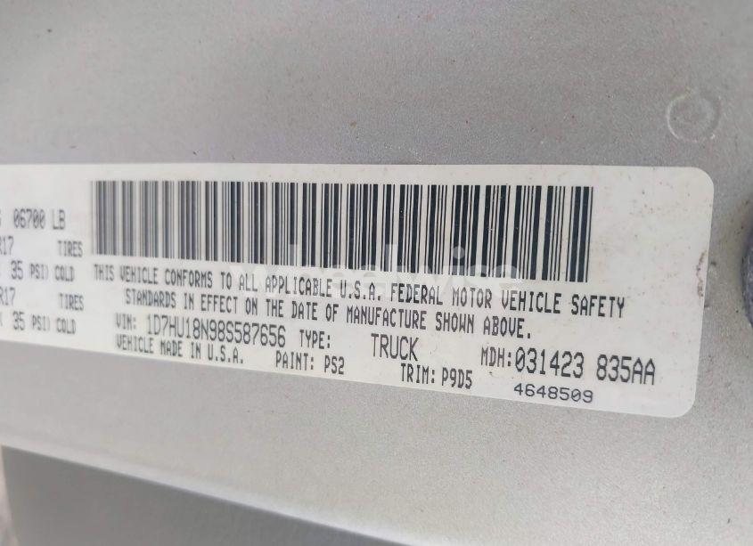 Photo 9 of 2008 Dodge Ram 1500 ST/SXT (VIN 1D7HU18N98S587656)