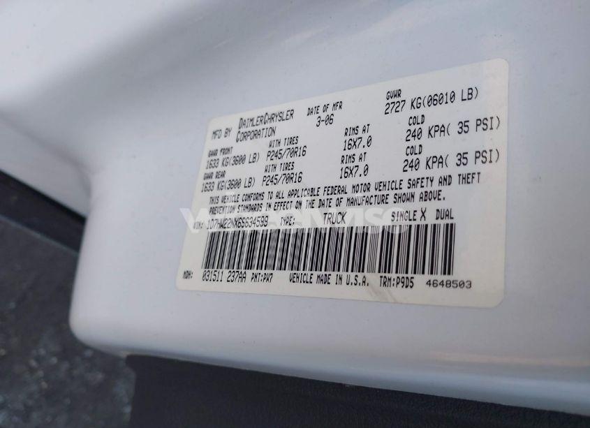 Photo 9 of 2007 Dodge Dakota ST (VIN 1D7HW22K17S202605)