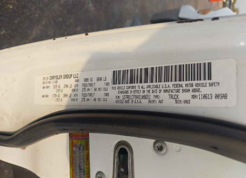 Photo 9 of 2010 Dodge Ram 1500 ST (VIN 1D7RB1CP9AS109651)