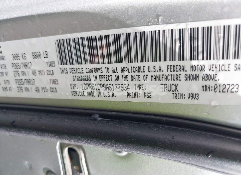 Photo 9 of 2010 Dodge Ram 1500 ST (VIN 1D7RB1CP9AS177934)