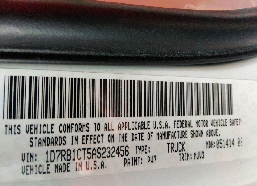 Photo 9 of 2010 Dodge Ram 1500 SLT/SPORT/TRX (VIN 1D7RB1CT5AS232456)