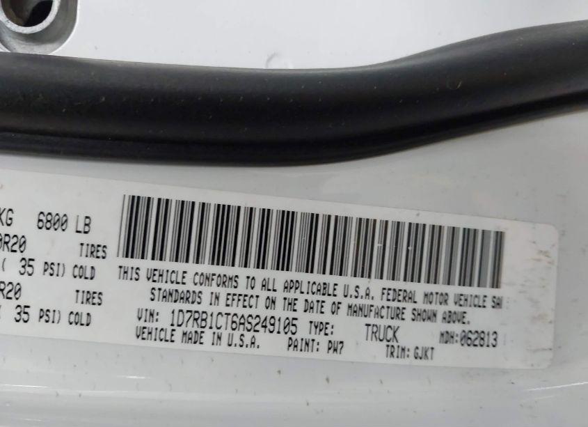 Photo 9 of 2010 Dodge Ram 1500 LARAMIE (VIN 1D7RB1CT6AS249105)