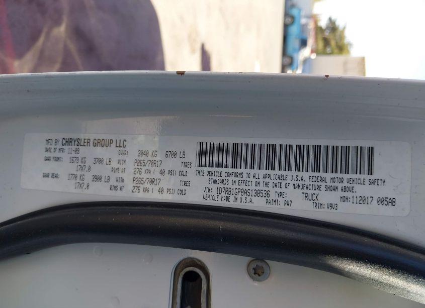 Photo 9 of 2010 Dodge Ram 1500 ST (VIN 1D7RB1GP8AS138536)