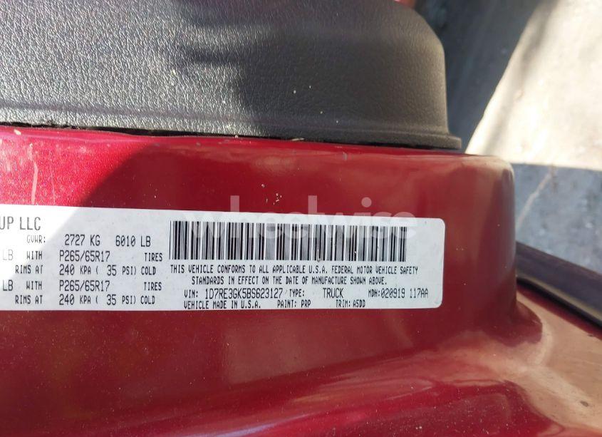 Photo 9 of 2011 Ram Dakota BIGHORN/LONESTAR (VIN 1D7RE3GK5BS623127)