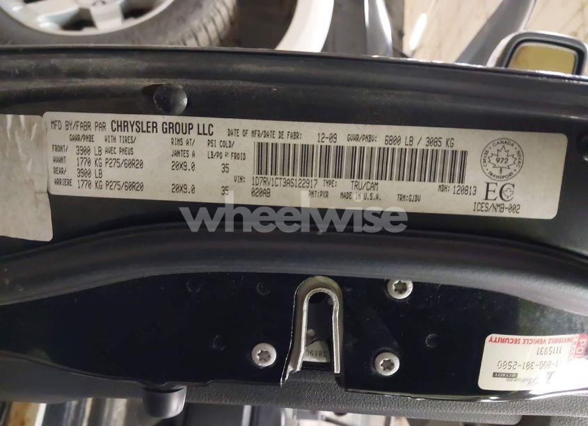 Photo 9 of 2010 Dodge Ram 1500 LARAMIE (VIN 1D7RV1CT3AS122917)