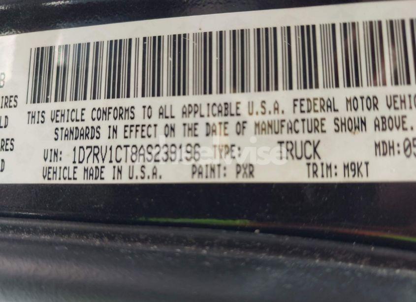 Photo 9 of 2010 Dodge Ram 1500 SLT/SPORT/TRX (VIN 1D7RV1CT8AS239196)