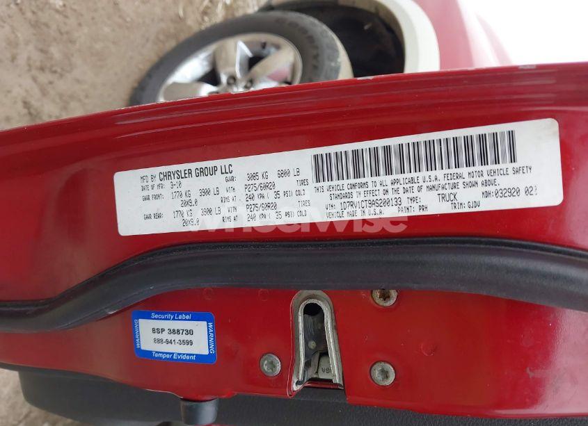 Photo 9 of 2010 Dodge Ram 1500 (VIN 1D7RV1CT9AS200133)