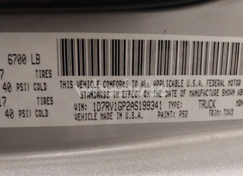 Photo 9 of 2010 Dodge Ram 1500 ST (VIN 1D7RV1GP2AS199341)