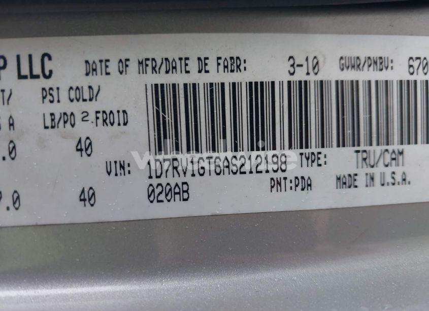 Photo 9 of 2010 Dodge Ram 1500 SLT/SPORT/TRX (VIN 1D7RV1GT6AS212198)