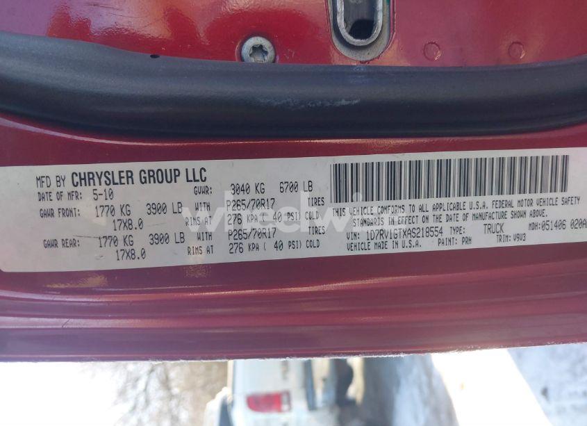 Photo 9 of 2010 Dodge Ram 1500 ST (VIN 1D7RV1GTXAS218554)