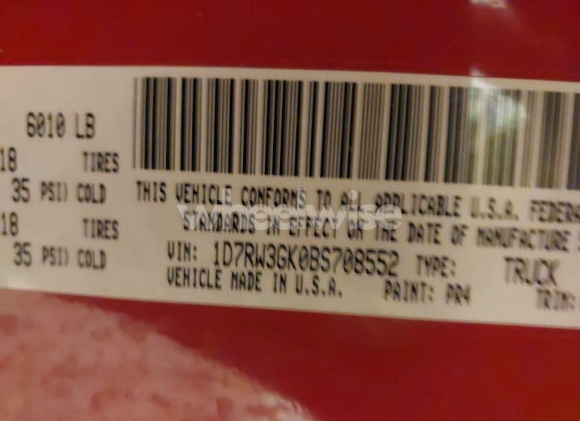 Photo 9 of 2011 Ram Dakota BIGHORN/LONESTAR (VIN 1D7RW3GK0BS708552)