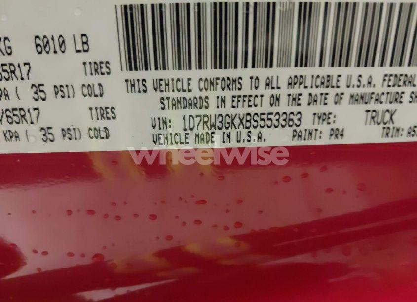 Photo 9 of 2011 Ram Dakota BIGHORN/LONESTAR (VIN 1D7RW3GKXBS553363)