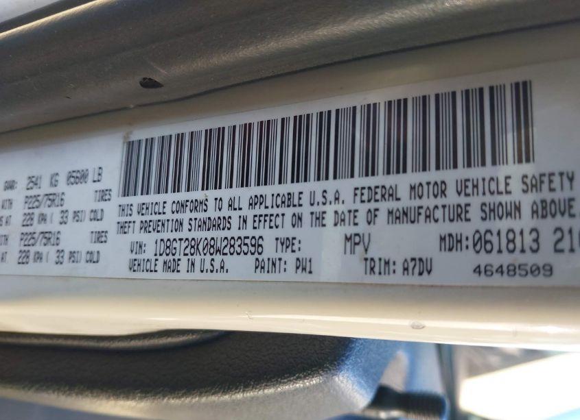 Photo 9 of 2008 Dodge Nitro SXT (VIN 1D8GT28K08W283596)