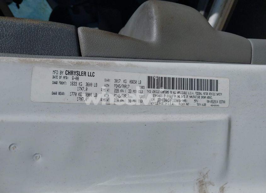 Photo 9 of 2008 Dodge Durango SXT (VIN 1D8HB38N58F155975)