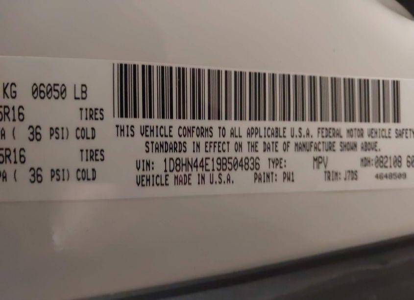 Photo 9 of 2009 Dodge Grand CARAVAN SE (VIN 1D8HN44E19B504836)