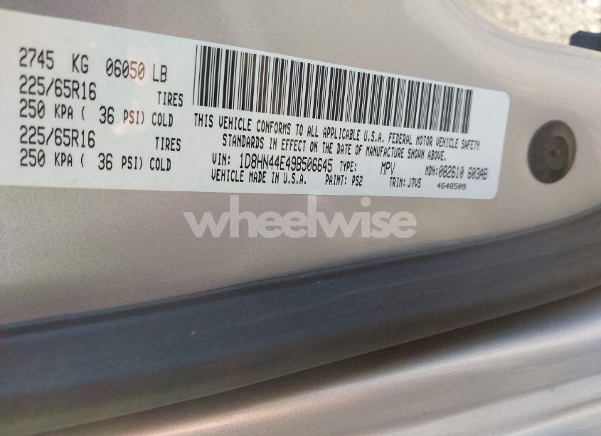 Photo 9 of 2009 Dodge Grand CARAVAN SE (VIN 1D8HN44E49B506645)